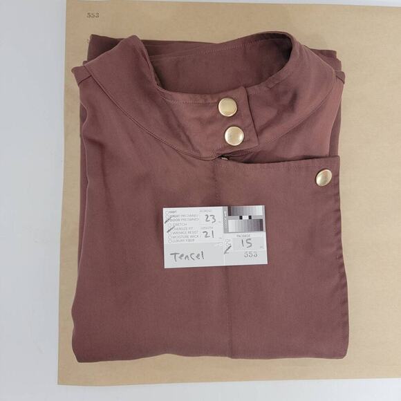 Hyfve Lightweight Jacket Small Tencel Assymetric Soft Purple Brown 553 - Picture 11 of 12